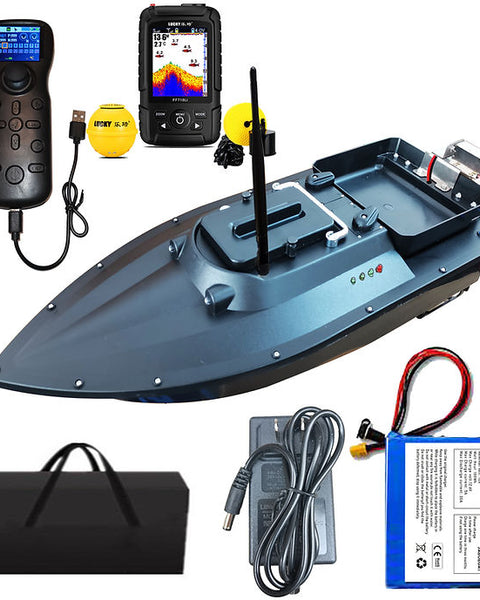 Fish Hunter Drone Fishing Boat - adaptive fishing alternative to casting - optional GPS Autopilot + Sonar Depth & Fish Finder - Inclusive Inc