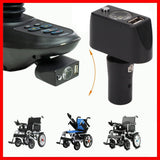 Power2Go Smartphone USB Charger and LED Light for Electric Wheelchair - With coil retractable cord - Inclusive Inc