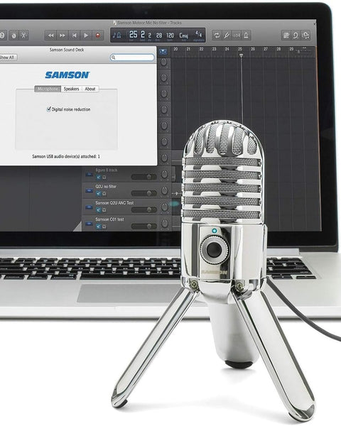 Meteor Mic USB Studio Condenser Microphone (Chrome) for Dragon