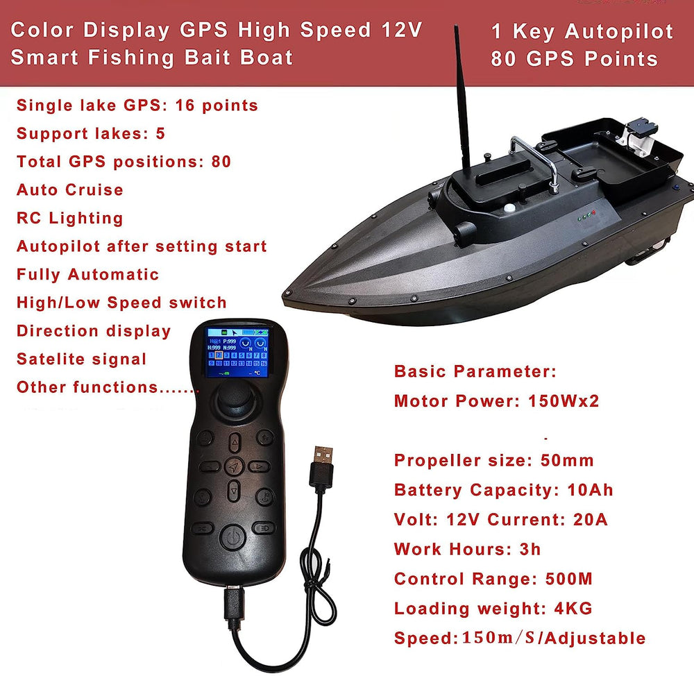 Fish Hunter Drone Fishing Boat - adaptive fishing alternative to casting - optional GPS Autopilot + Sonar Depth & Fish Finder - Inclusive Inc