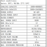 Efficiency Specifications 48V 9000 BTU Marine Heat Exchanger