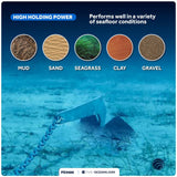 Five Oceans 22lb Delta Style Wing Galvanized Boat Anchor - Inclusive Inc