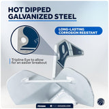 Five Oceans 22lb Delta Style Wing Galvanized Boat Anchor - Inclusive Inc