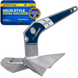 Five Oceans 22lb Delta Style Wing Galvanized Boat Anchor