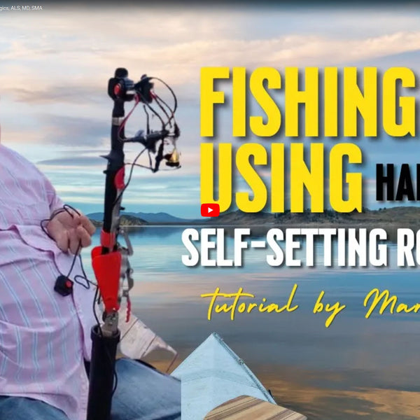 Wheelchair Fishing Rod Holder - Hooker Handsfree Self-setting or Hands-on