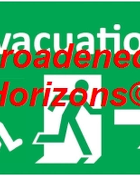 Handicapped Evacuation Route Wall Signs 7x10in - Inclusive Inc