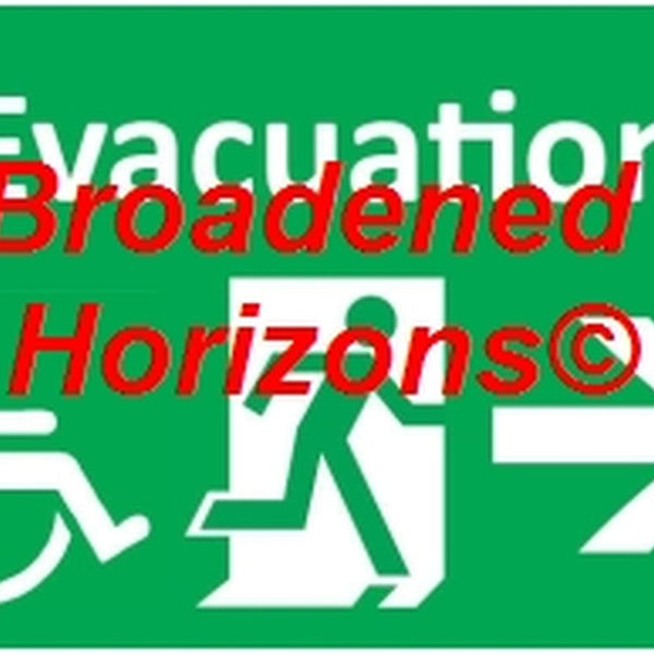 Handicapped Evacuation Route Wall Signs 7x10in - Inclusive Inc