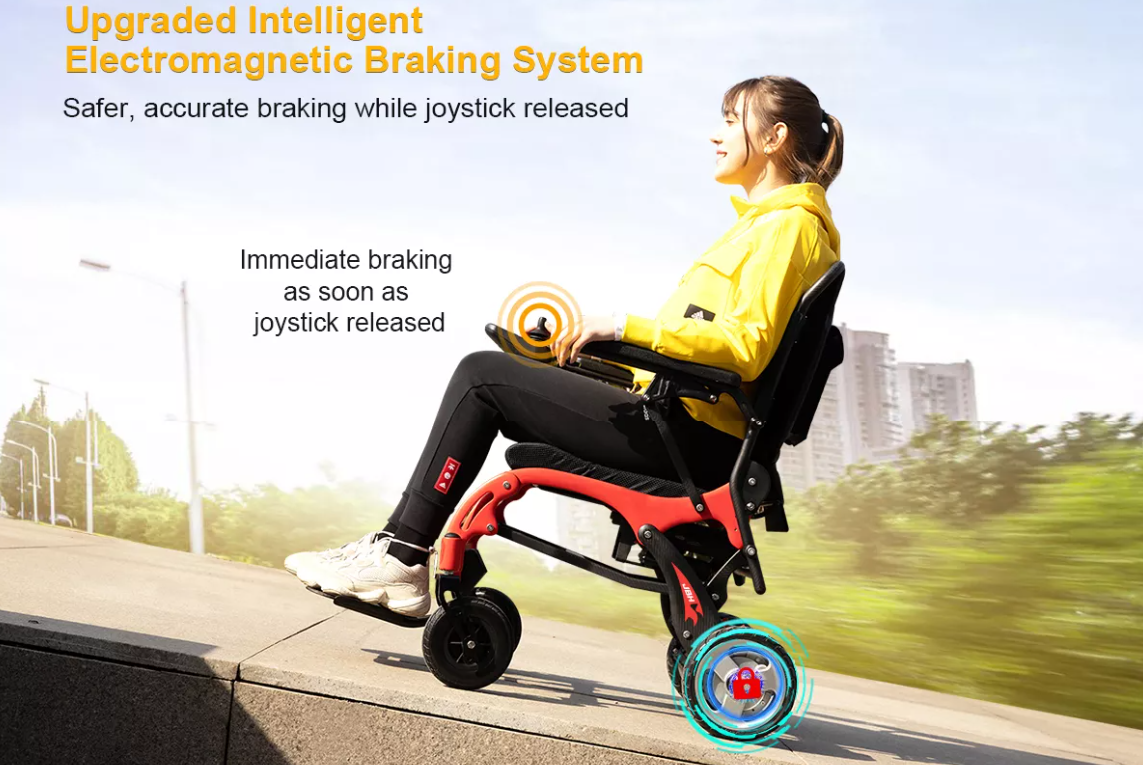 JBH Carbon Fiber Folding Lithium Power Wheelchair