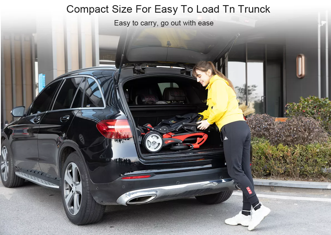 JBH Carbon Fiber Folding Lithium Power Wheelchair