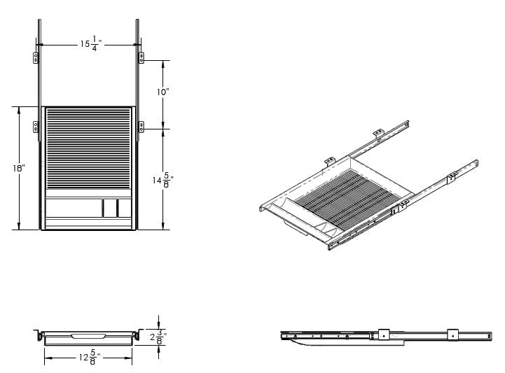 Narrow Storage Drawer for Under Desktop Wings - Broadened Horizons Direct