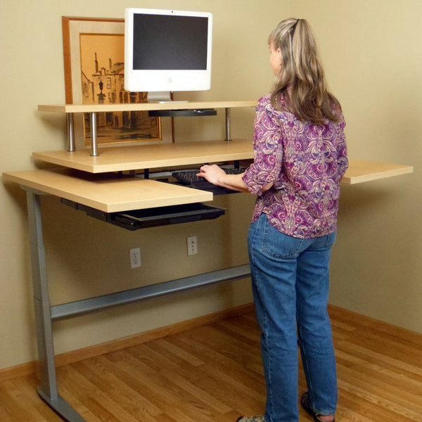 Executive Command Center Power Height Adjustable Workstation Package & FREE USA SHIPPING - Broadened Horizons Direct