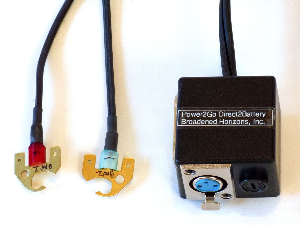 Power2Go 2nd Charging Socket Cable Kit - Goes Direct to Wheelchair Battery - Broadened Horizons Direct