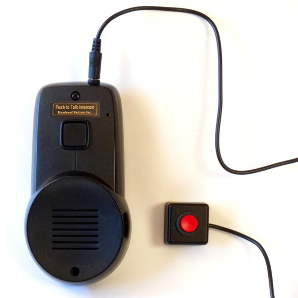Intercom Switch Enabled Black Push-to-Talk Wireless Portable Indoor/Outdoor - Broadened Horizons Direct