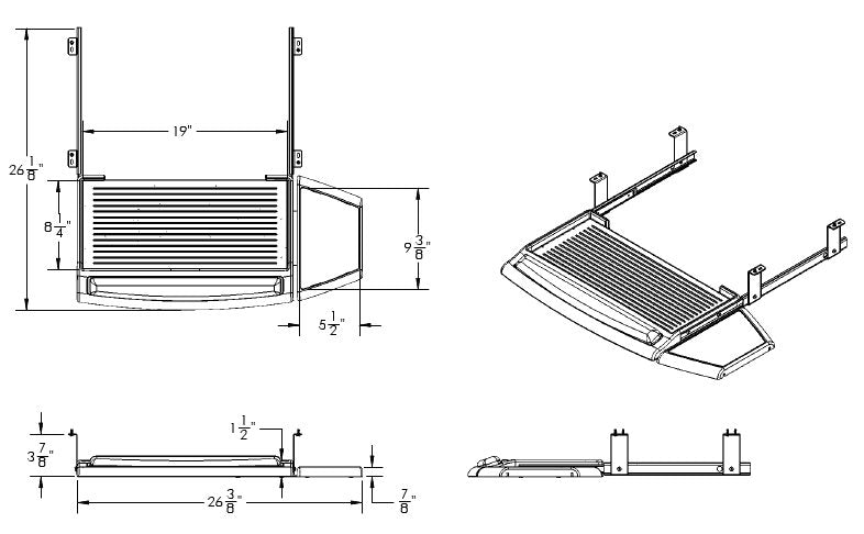 Keyboard & Mouse Drawer Premium Comfort Gel - Broadened Horizons Direct