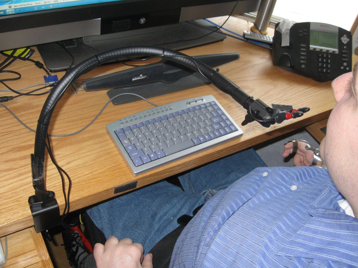 Dual Bite Switches on 26'' 3rd Arm Flex Mount with C-Clamp Base - Broadened Horizons Direct