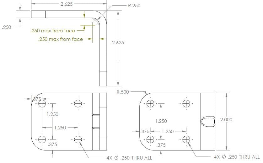 L-Bracket Extension for Mount'n Mover or Robo Arm Mounts - Broadened Horizons Direct