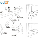 DIY Horizontal Full (Double) Do-It-Yourself Mechanism, Plans Drawings, & Assembly Instructions - Broadened Horizons Direct