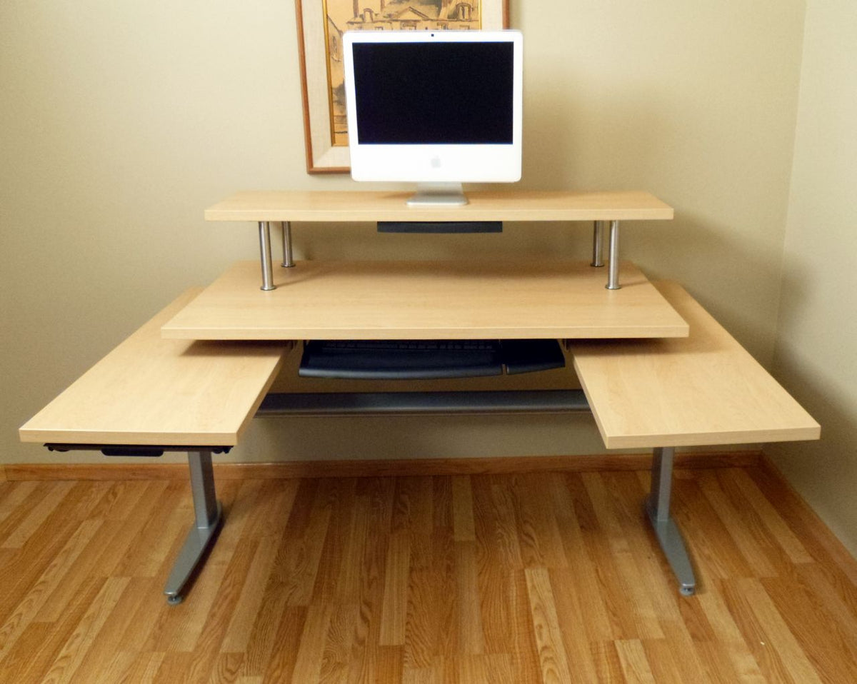 Executive Command Center Power Height Adjustable Workstation Package & FREE USA SHIPPING - Broadened Horizons Direct