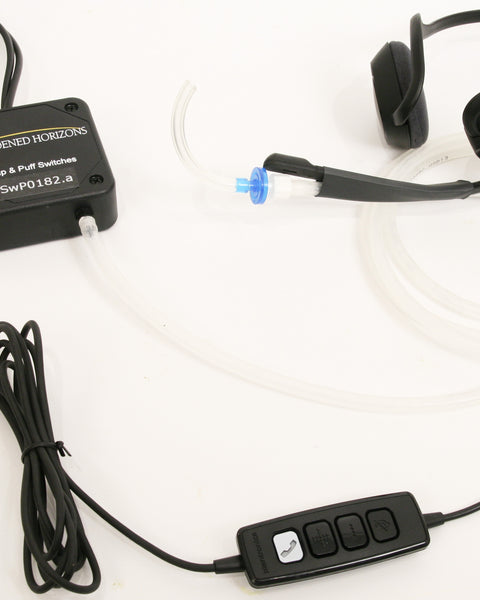 Sip-n-Puff Over-the-Head USB Headset and Switches for PC/Mac/Wii/PS3 - Broadened Horizons Direct