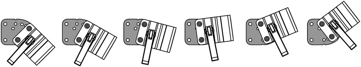Angle Adjustment Plate for Fixed Angle Wheelchair Frame Bracket on Mount'n Mover or Robo Arm - Broadened Horizons Direct