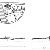 Rotating Storage Tray for under Monitor Shelf (Large Black) - Broadened Horizons Direct