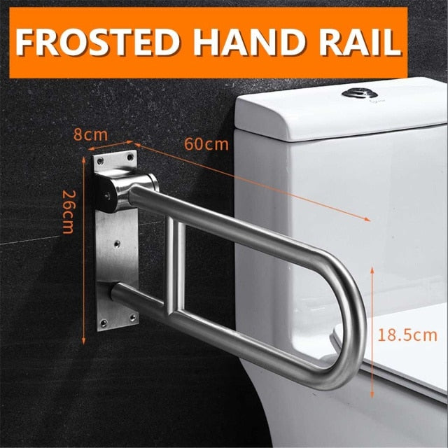 Fold-up Toilet Grab Bars - Stainless Steel
