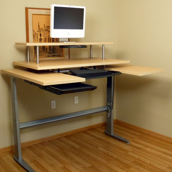 Executive Command Center Power Height Adjustable Workstation Package & FREE USA SHIPPING - Broadened Horizons Direct