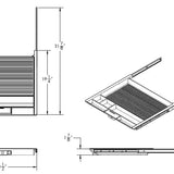 Wide Storage Drawer for under Center Desktop - Broadened Horizons Direct