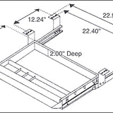 Wide Storage Drawer for under Center Desktop - Broadened Horizons Direct