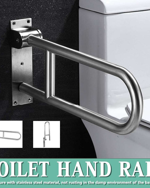Fold-up Toilet Grab Bars - Stainless Steel