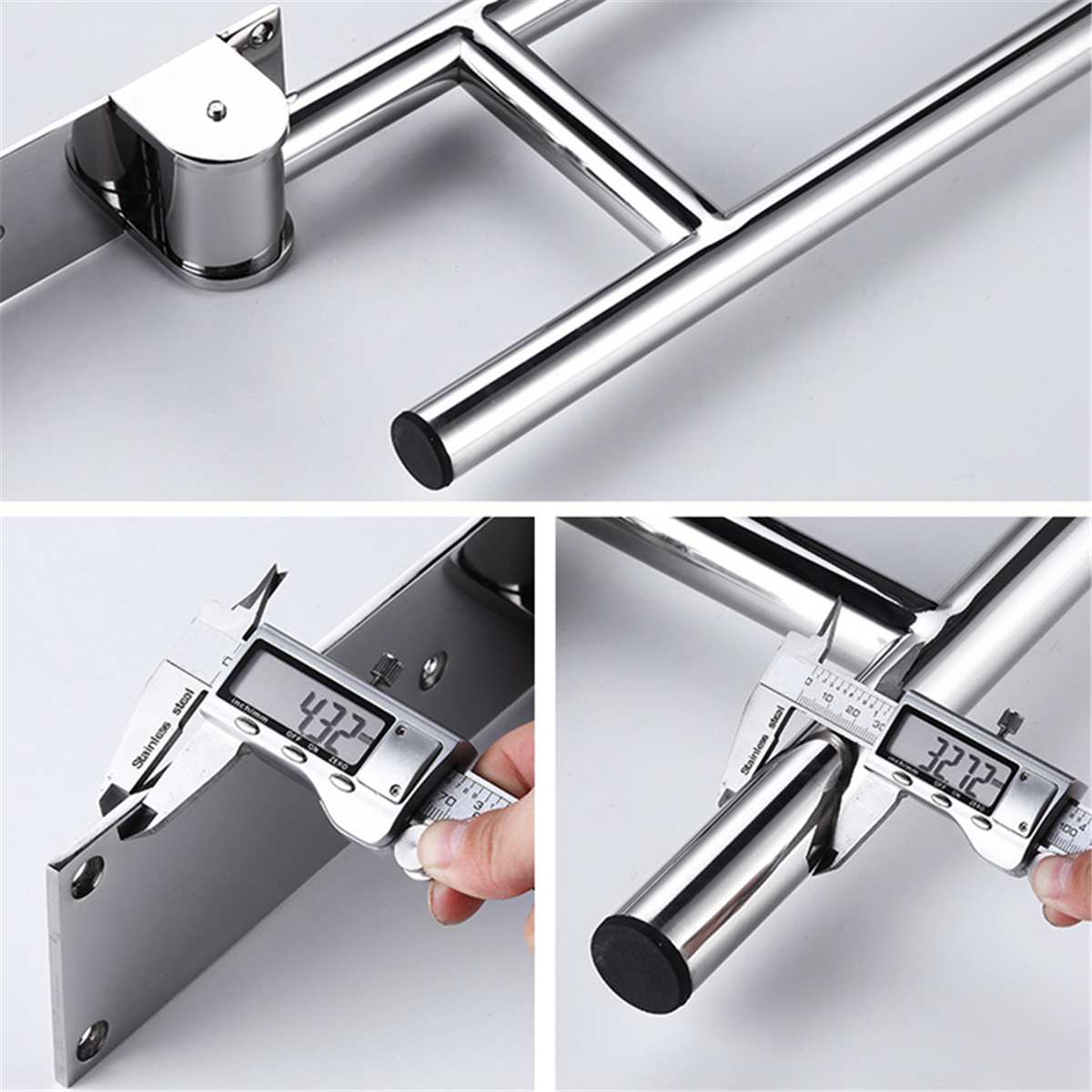 Fold-up Toilet Grab Bars - Stainless Steel