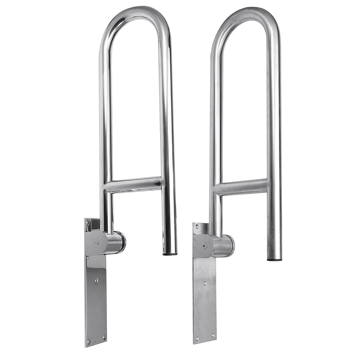 Fold-up Toilet Grab Bars - Stainless Steel